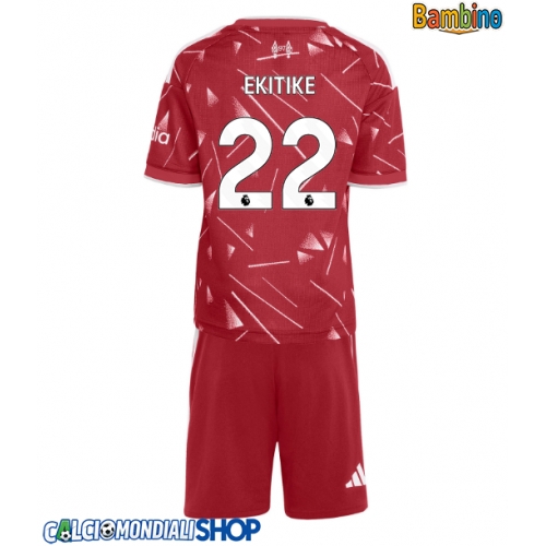 Maglie da calcio Liverpool Hugo Ekitike #22 Prima Maglia Bambino 2026-27 Manica Corta + Pantaloni corti)